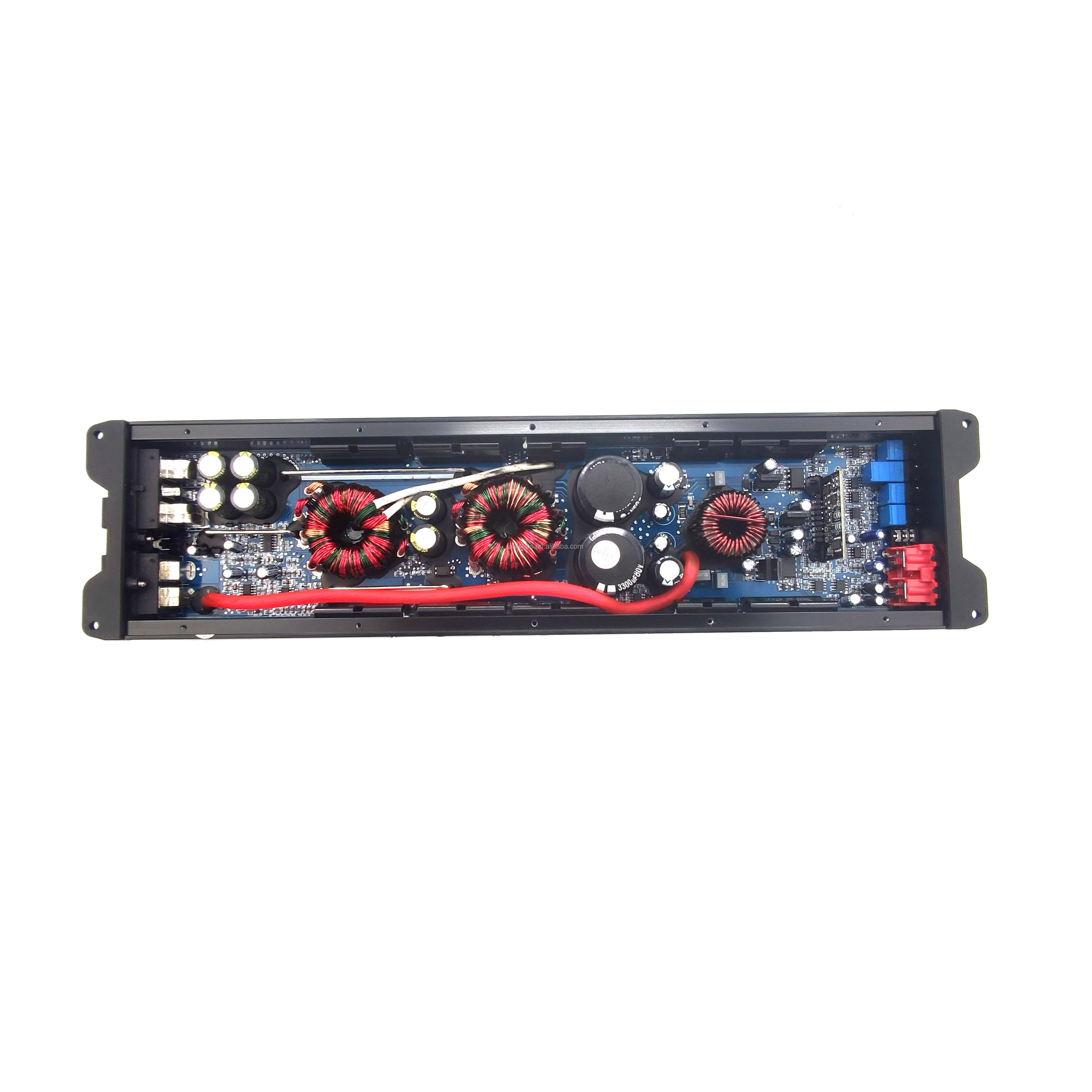 Car Stereo Mono Amplifier RMS 1500W 1D Strong Bass Subwoofer Amp Peak 3000W Max Class D Car Amplifier Monoblock